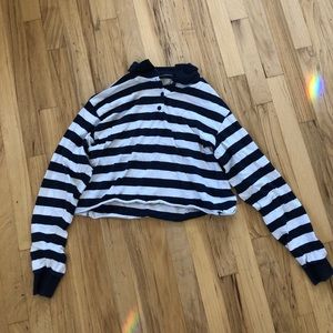 Brandy Melville Cropped Long Sleeved Polo